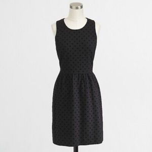 J. Crew Women's Size Small Little Black Holiday Dress Velvet Polka Dot